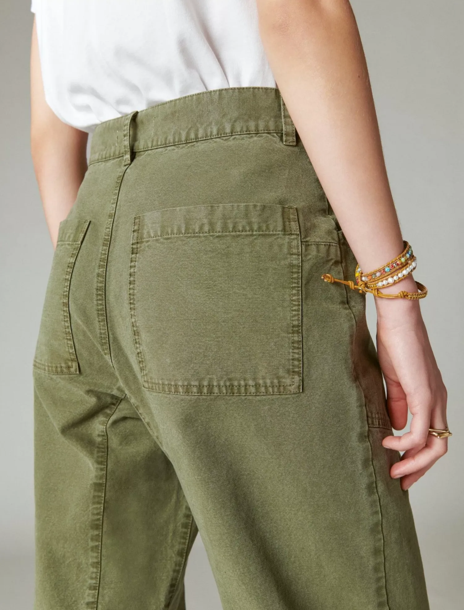 Lucky Brand utility wide leg pant four leaf clover*WOMEN Pants