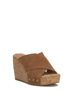 Lucky Brand valmai cork wedge olive/ white stripe*WOMEN Shoes