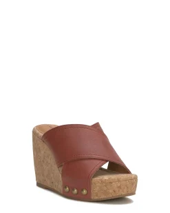 Lucky Brand valmai cork wedge spacedye brown*WOMEN Shoes