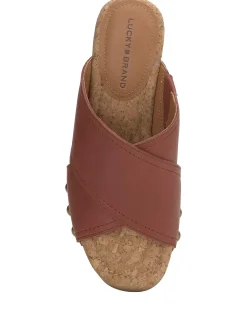 Lucky Brand valmai cork wedge spacedye brown*WOMEN Shoes