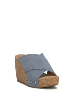 Lucky Brand valmai cork wedge copen blue*WOMEN Shoes
