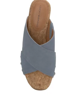 Lucky Brand valmai cork wedge copen blue*WOMEN Shoes