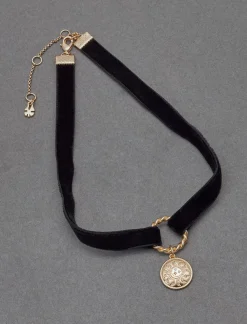 Lucky Brand velvet charm choker gold*WOMEN Jewelry