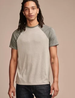 Lucky Brand venice burnout baseball crew black multi*MEN Shirts & Tops