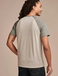 Lucky Brand venice burnout baseball crew black multi*MEN Shirts & Tops