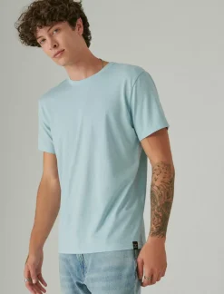 Lucky Brand venice burnout crew neck tee #4617 spa blue*MEN Shirts & Tops