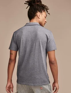 Lucky Brand venice burnout flat knit polo american navy*MEN Shirts & Tops
