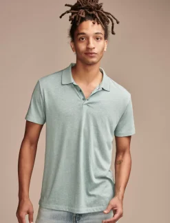 Lucky Brand venice burnout flat knit polo hydro*MEN Shirts & Tops