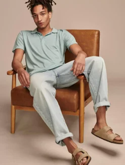 Lucky Brand venice burnout flat knit polo hydro*MEN Shirts & Tops