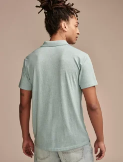 Lucky Brand venice burnout flat knit polo hydro*MEN Shirts & Tops