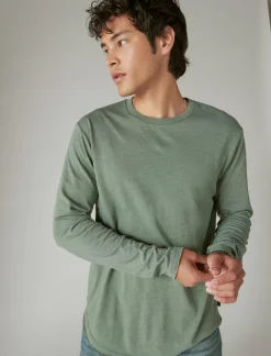 Lucky Brand venice burnout long sleeve crew neck laurel wreath*MEN Shirts & Tops