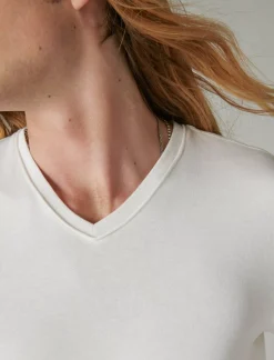 Lucky Brand venice burnout long sleeve v neck marshmallow*MEN Shirts & Tops