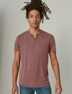 Lucky Brand venice burnout notch neck tee port royale*MEN Shirts & Tops