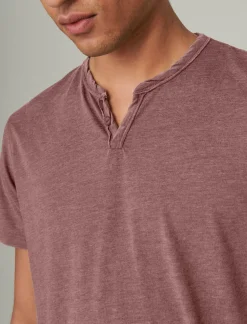 Lucky Brand venice burnout notch neck tee port royale*MEN Shirts & Tops