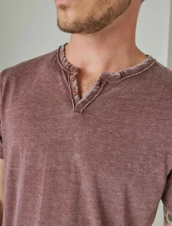 Lucky Brand venice burnout notch neck tee port royale*MEN Shirts & Tops