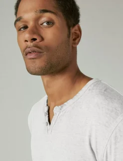 Lucky Brand venice burnout notch neck tee bright white*MEN Shirts & Tops