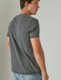 Lucky Brand venice burnout vee-neck tee jet black*MEN Shirts & Tops