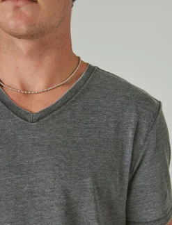 Lucky Brand venice burnout vee-neck tee jet black*MEN Shirts & Tops