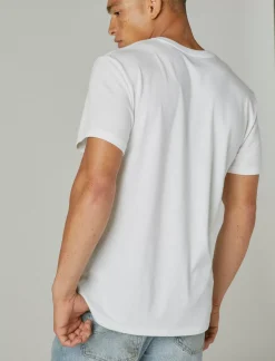 Lucky Brand venice burnout vee-neck tee bright white*MEN Shirts & Tops