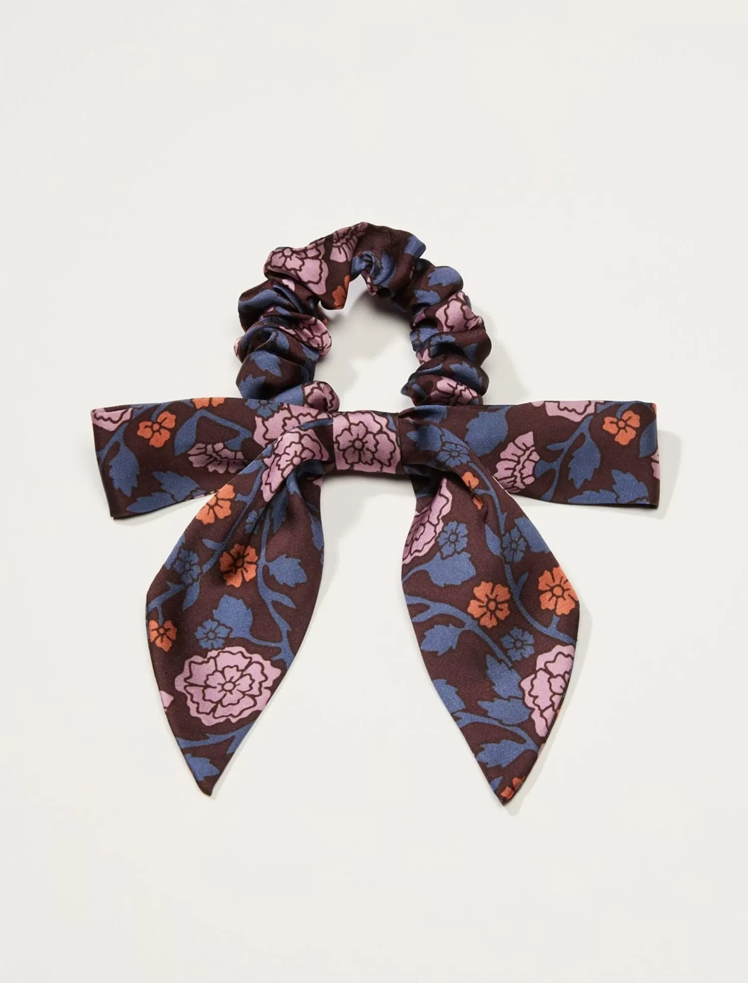 Lucky Brand vintage floral bow scrunchie dark purple*WOMEN Hair Accessories
