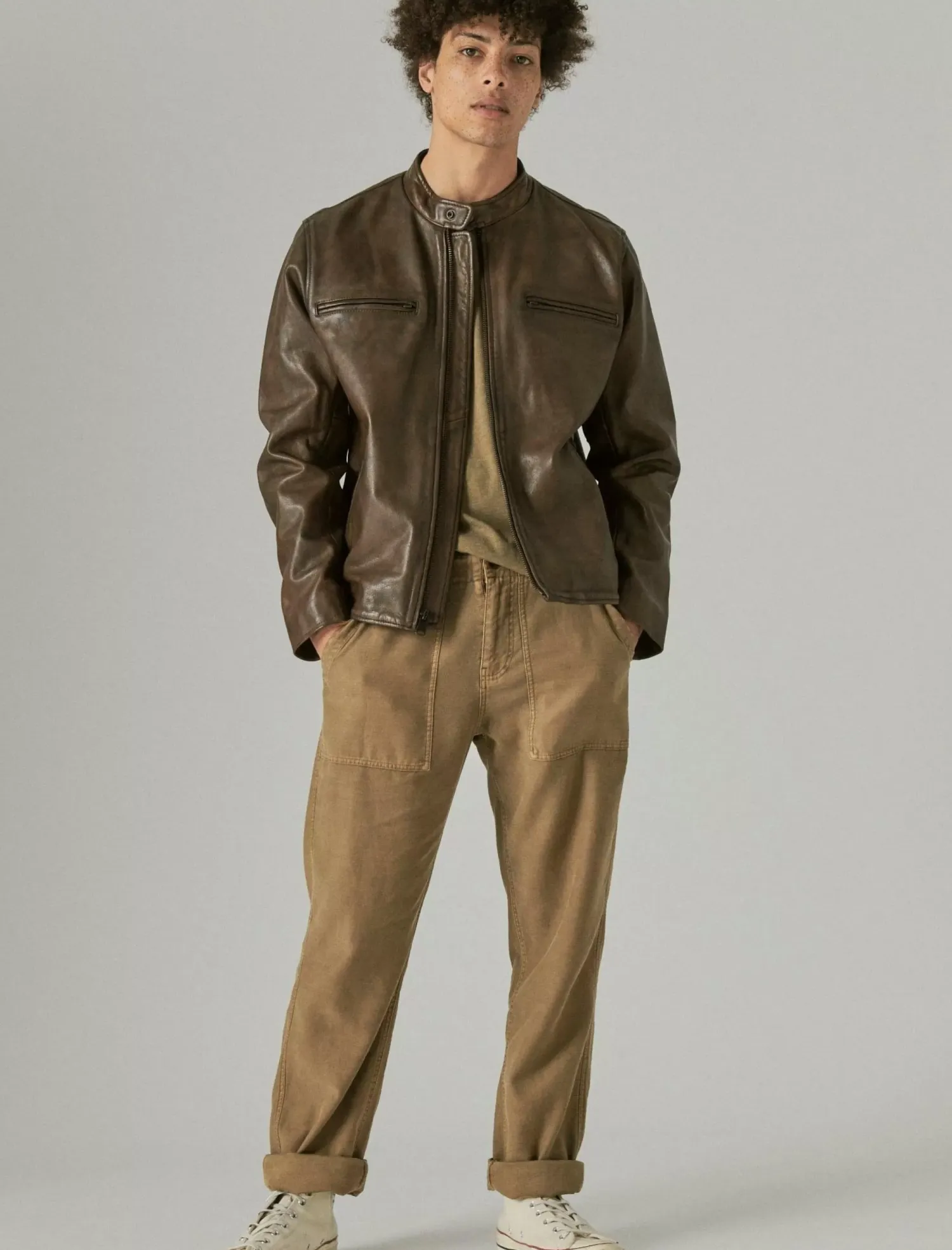 Lucky Brand vintage leather jacket pinecone*MEN Jackets & Outerwear