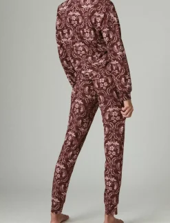 Lucky Brand v-neck printed pullover sleep set light red*WOMEN Intimates & Sleepwear
