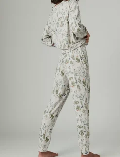 Lucky Brand v-neck printed pullover sleep set dark grey*WOMEN Intimates & Sleepwear