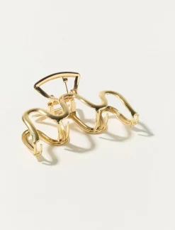 Lucky Brand wavy metal claw gold*WOMEN Hair Accessories