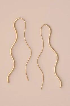 Lucky Brand wavy threader earring gold*WOMEN Jewelry