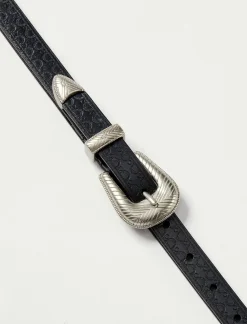 Lucky Brand western embossed belt black*WOMEN Belts