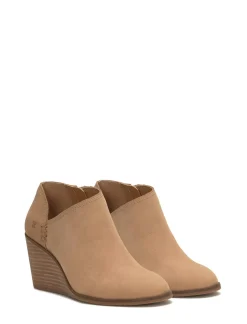 Lucky Brand zemlin wedge bootie medium brown*WOMEN Shoes