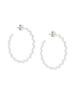 Lucky Brand zig zag hoop silver*WOMEN Jewelry